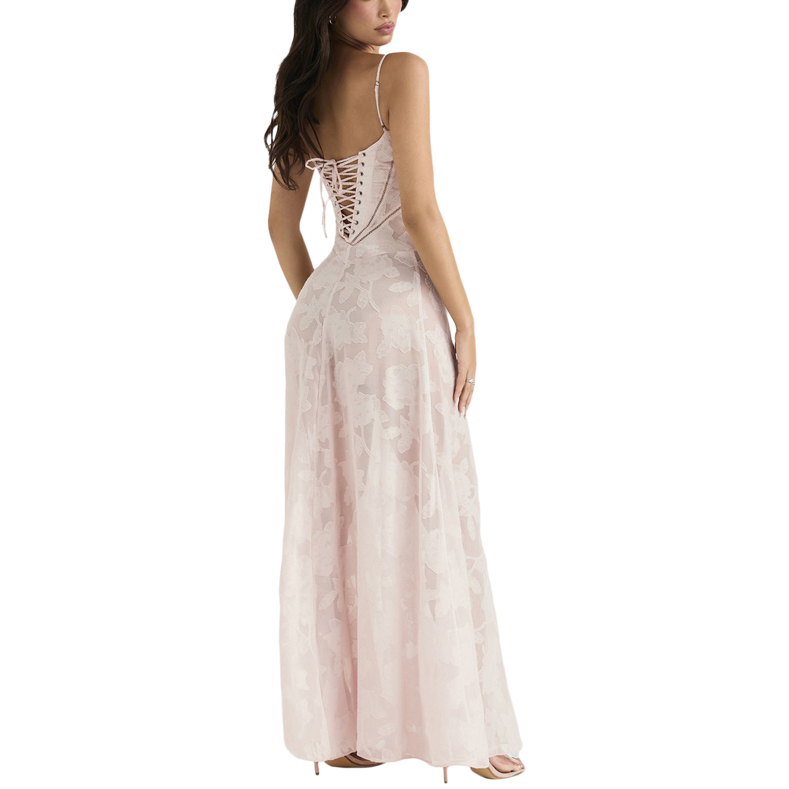 Femmes Robe Fourreau Robe De Fête Élégant Vacances Sangle Sans Manches Petites Fleurs Maxi Longue Robe Banquet Fête Rue display picture 6