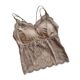 Light Luxury Satin Lace Beautiful Back Underwear Women's Sling Long with Chest Pad Small Chest Push-up Underwear Outer Wearing Base Shirt
