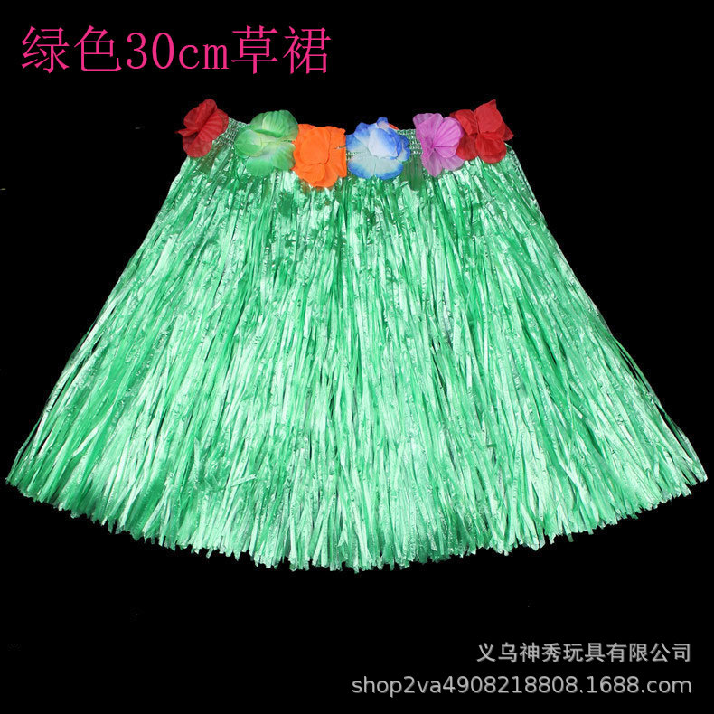 1 Hula guirnalda espectáculo Hawaiian hierba falda longitud 30cm