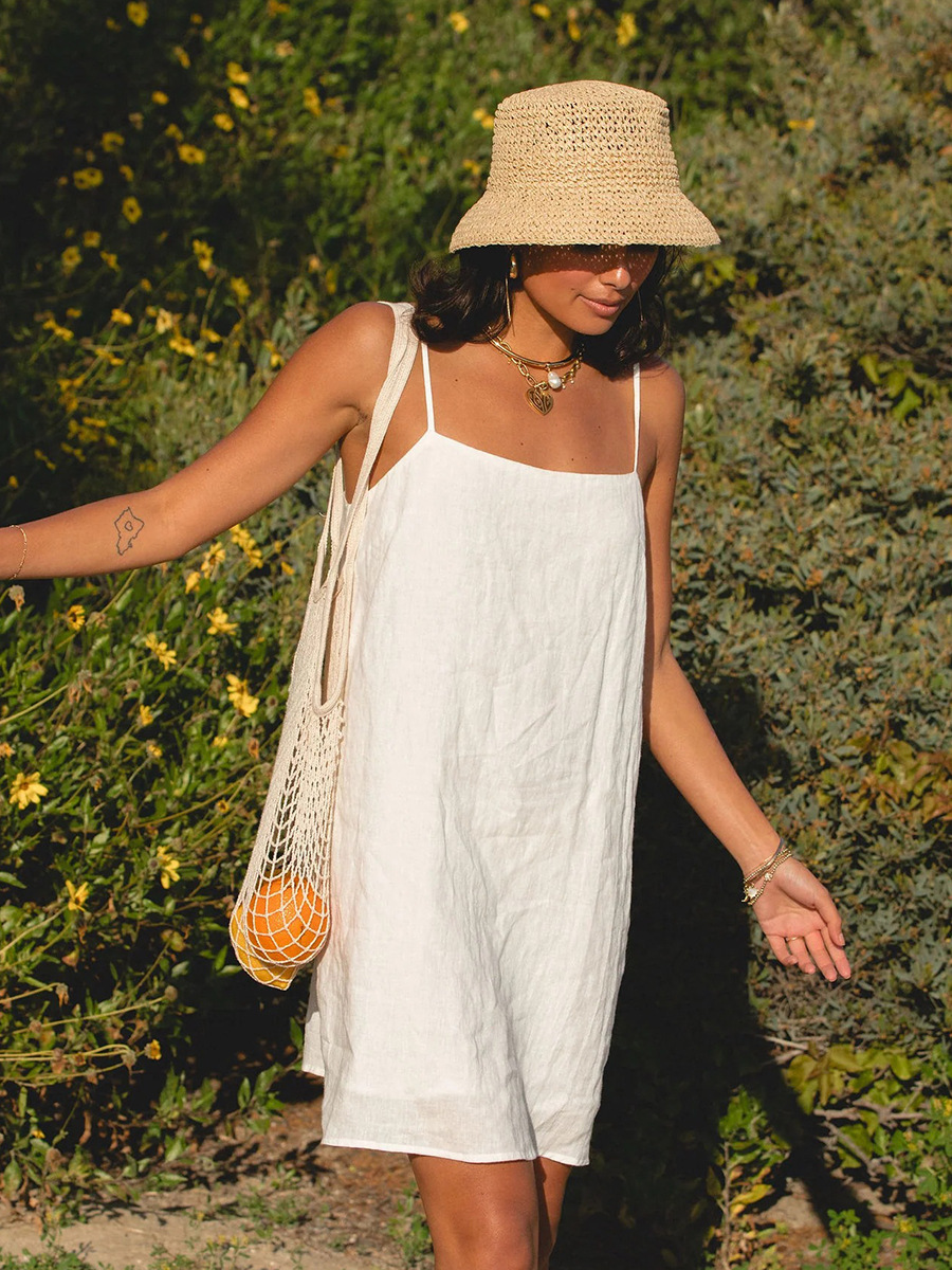 Women's Clothing Summer Style Elegant Casual Relaxed Suspender Short Dress Style Women's Fashion For Formal & Casual_ecoleips.com
