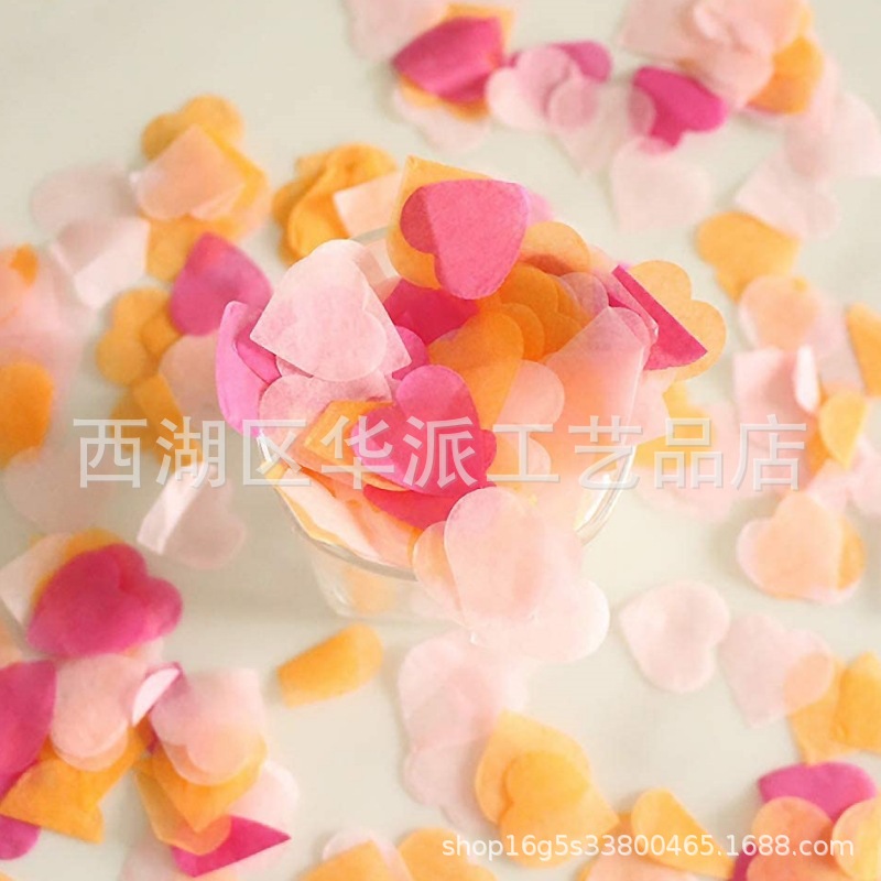 10g colorido 2.5cm confeti de amor fiesta de bodas de San Valentín sosteniendo pétalos globos transparentes relleno de bola de olas