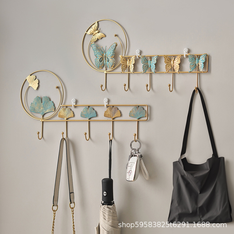 Factory direct clothes hook Wall iron hook non-perforated room bedroom Hook door key Wall