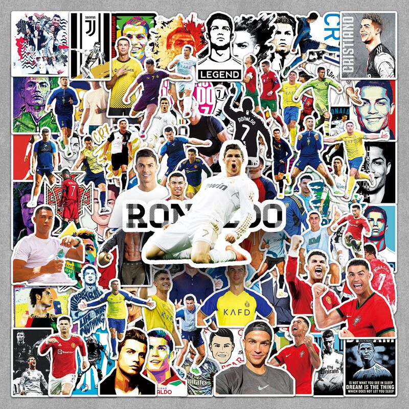 102 Ronaldo stickers football star athletes high-definition peripheral hand books goo card stationery mobile phone stickers wholesale