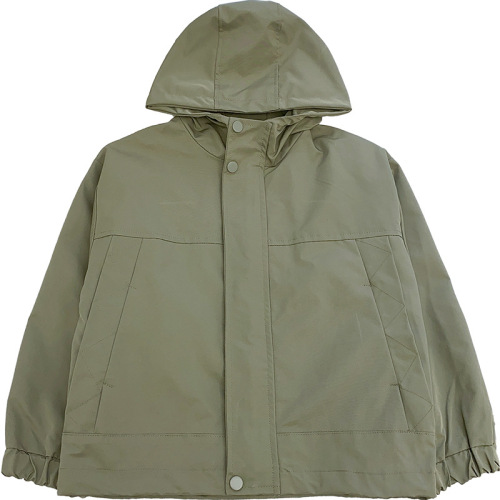 Boys' functional style workwear hooded three-proof jacket 2024 spring and autumn new style children's Korean style children's clothing outdoor jacket