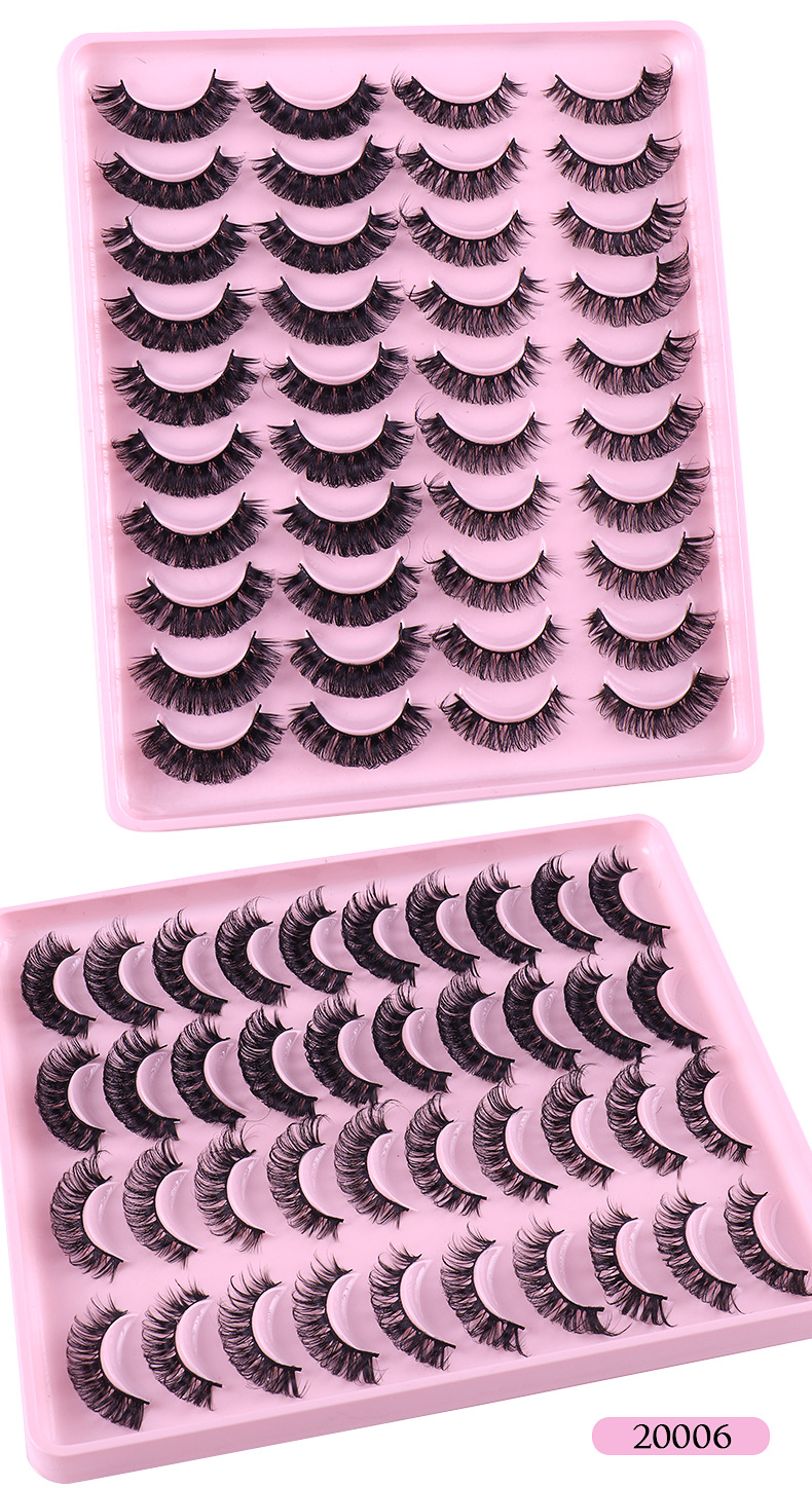 Solid Color Pattern Casual Solid Color Artificial Fiber False Eyelashes 1 Piece