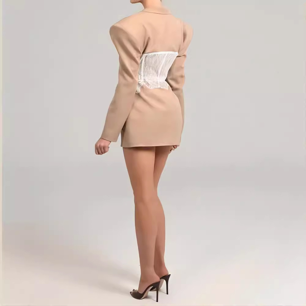 Abbigliamento donna autunno nuovo donna vita sottile manica lunga cappotto lungo_voghion.com