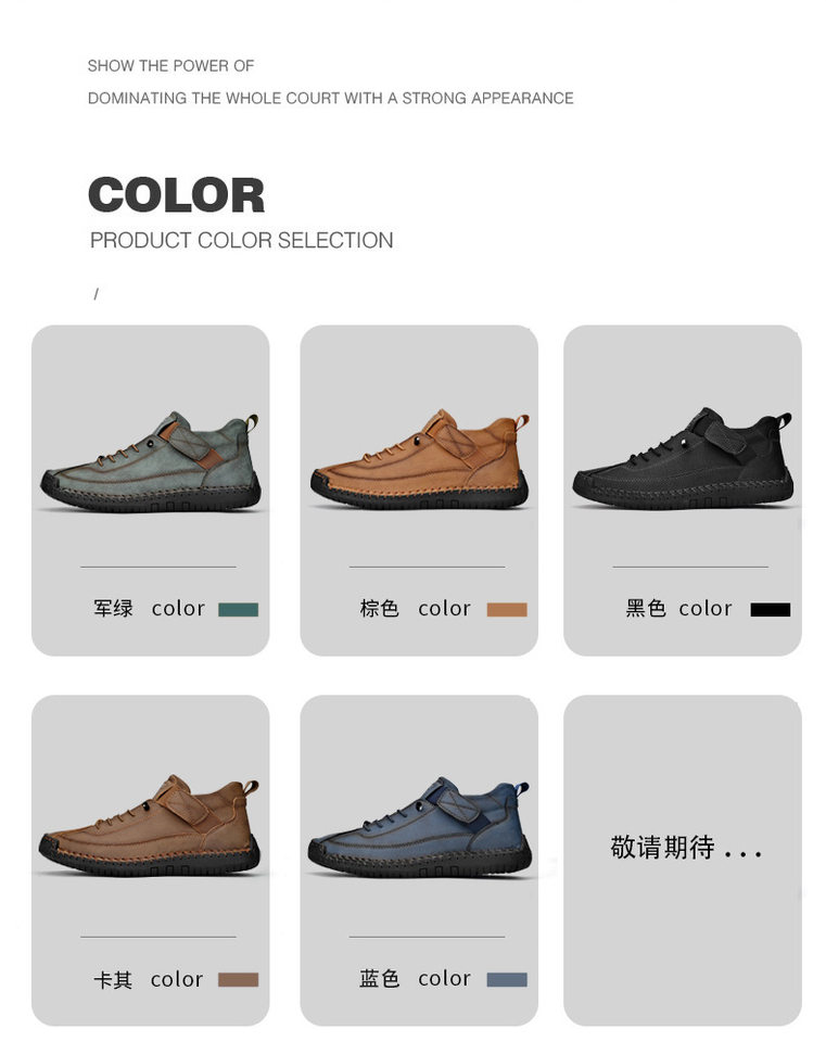 Bốt Martin cổ vừa unisex cỡ lớn, giày bốt da sợi nhỏ đế cao su, phong cách Hàn — 9888 Xanh quân đội, 9888 kaki, 9888 màu xanh lam, 9888 màu đen chi tiết 7