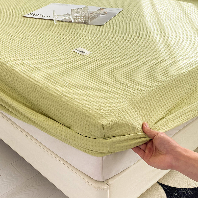 Nueva funda de cama de algodón Waffle de categoría A individual 2025 nueva funda de cama de algodón con cubierta protectora de colchón Simmons