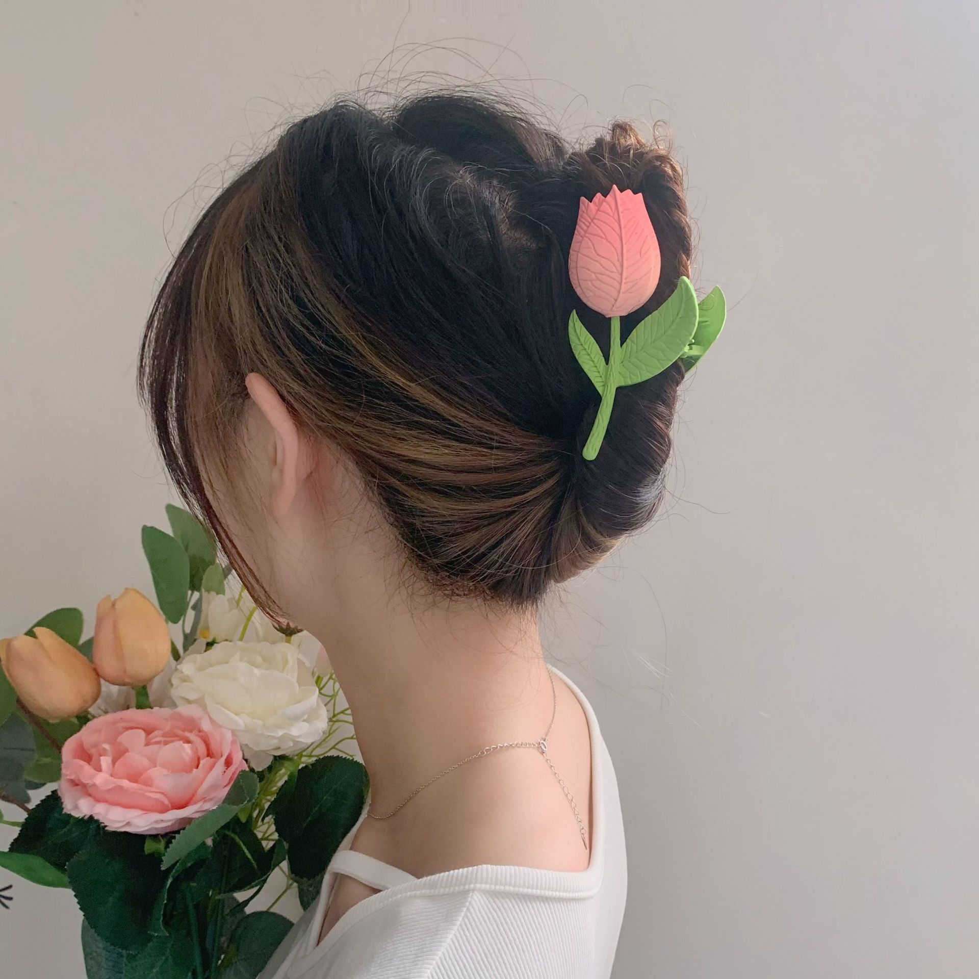 Fashion Sweet Flower Alloy Metal Hair Clip display picture 5