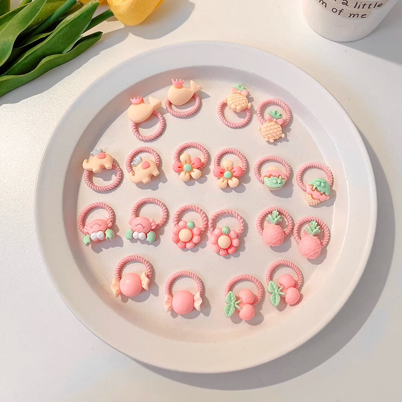 La cuerda del lazo del pelo del bebé la banda del pelo del pulgar de los niños tocado cuerda del pelo del bebé la niña no duele los accesorios del pelo de las muchachas de la banda de goma del pelo