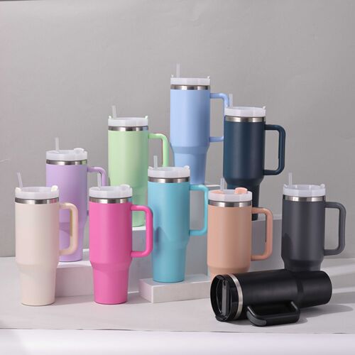 40oz Car Cup Large Capacity 304 Stainless Steel Insulated Cup with Handle Ice Boss Cup