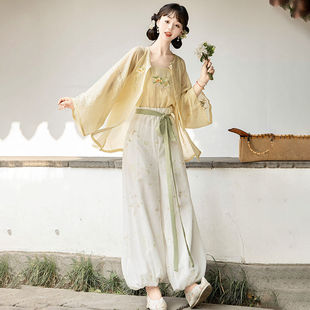 Round Neck Shirt, Bloomers, Song Dynasty Hanfu Women's Song Pants, Improved Daily Spring and Summer Styles