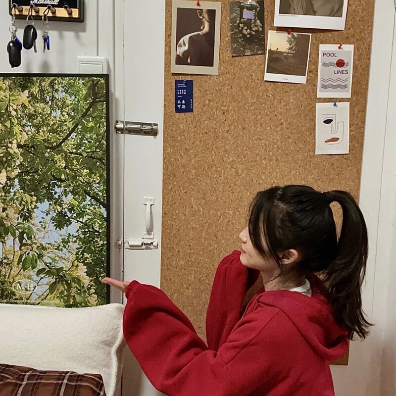 大碎花软木板卷照片墙水松细颗粒背景墙学校主题墙自粘背胶软木板|undefined