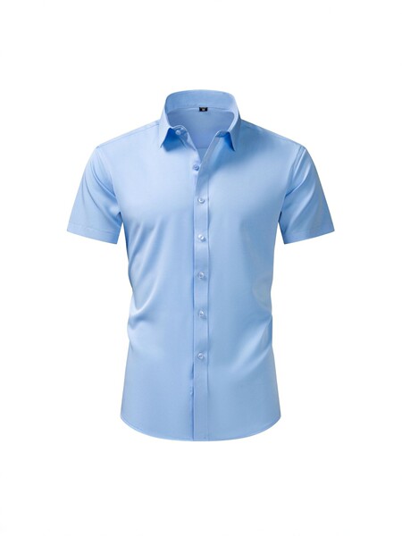 solid color elastic fashionable shirt