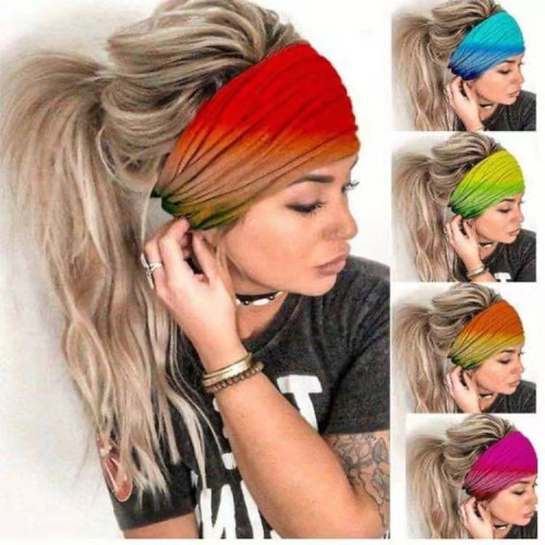Head Scarf Women Yoga Sports European and American Summer New Style Anti-Strangle Cotton Head Accessories Factory Direct Wholesale Elastic Hair Band 
