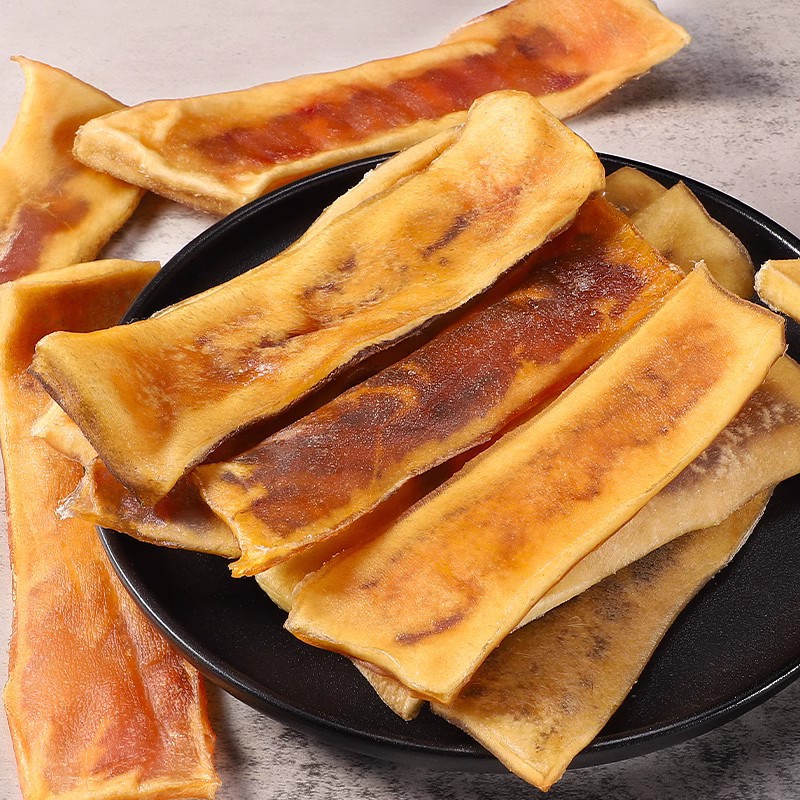 Piel de vacuno secada al aire, palitos molares, bocadillos para mascotas, piel de vacuno secada al aire natural, dientes limpios, seguros y no dañan el estómago