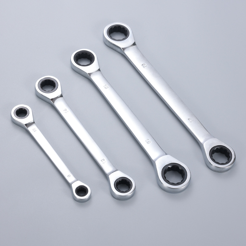 Jiutong de doble cabeza Llave de trinquete herramienta de llave rápida traje de doble propósito de dos vías llave de ciruela reparación de automóviles