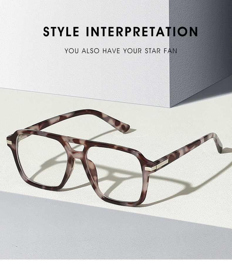 55g Weight Full rim frame Glasses Structure Glasses Classification PC Lens Material Square Glasses Style Outdoor, Street Occasion Geometric Pattern All Seasons Season Unisex Gender Streetwear Style Streetwear Geometric PC Square Full Rim Frame Optical Glasses 无