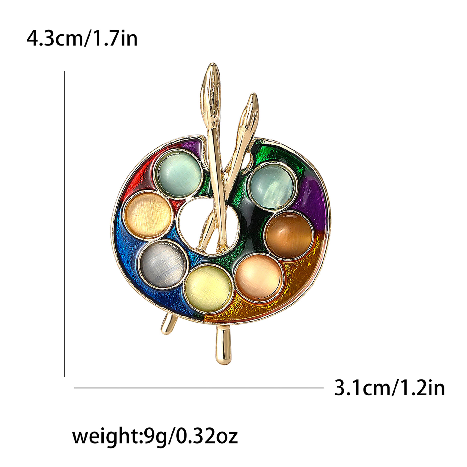 Holiday, Daily Occasion Retro Pin Palette Alloy Enamel Women's Brooches