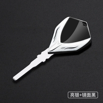 Motorcycle metal key blank suitable for KTM 790 Duke/790 Duke R 890 Duke series (Motorcycle Key) - bright-silver-mirror-black-ktm-01