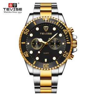Tevise Water Ghost Watch Men's Watch Men's Watch Multifunctional Steel Band Quartz Watch Manufacturer