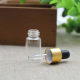 3ml factory wholesale transparent oil bottle gold ring white rubber head dropper bottle glass bottle small sample bottle