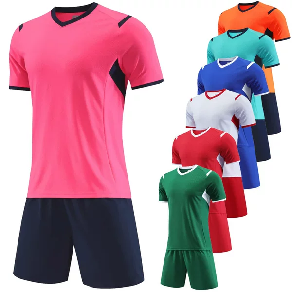 Football uniforms suit men's and women's football jerseys team competition team uniforms short-sleeved sports training uniforms printing