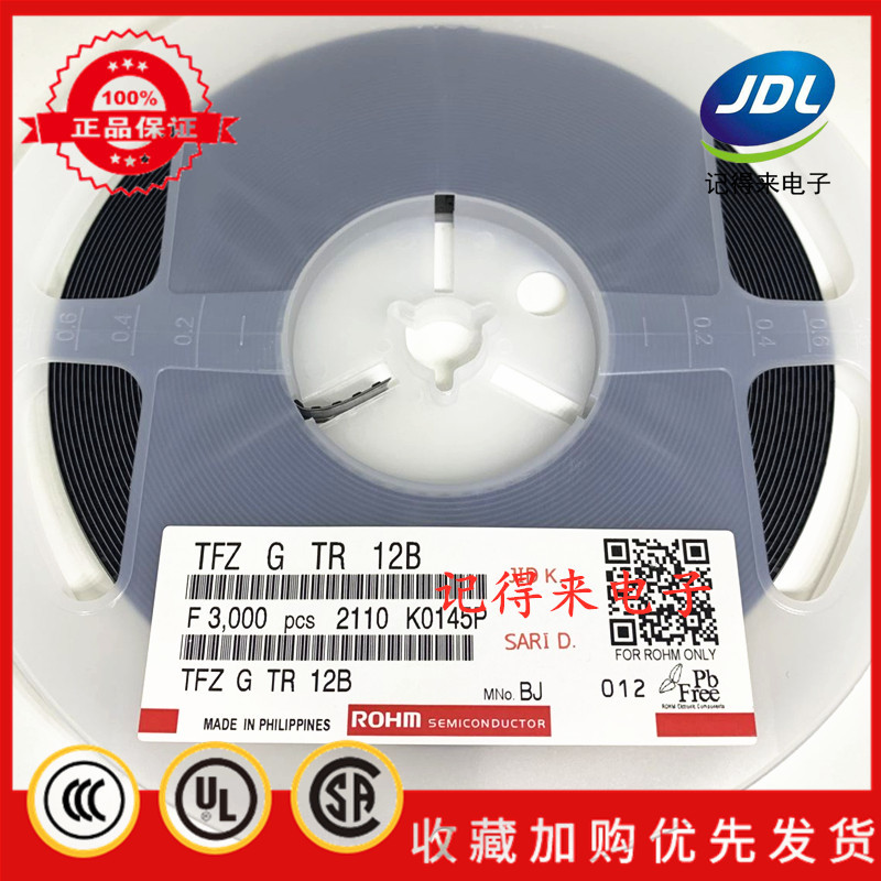 TFZGTR12B TUMD2 12V 500mW 丝印BJ 稳压二极管 TFZVTR12B