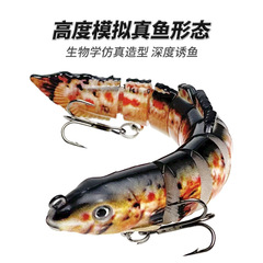 マルチセクション魚 12cm19g マルチセクションドジョウ模擬餌 3D プリント 9 セクションドジョウルアーベイト卸売