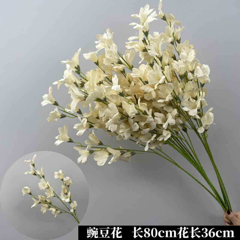 シャンパン色の結婚式の花の花の花の材料の結婚祝いの装飾の花の講堂の装飾の花のプラスチックの花の道は花の造花を導いています。|undefined