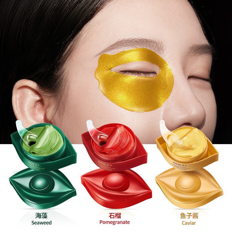 Imagen belleza caviar hidratante y máscara de ojo suave hidratante circunferencia del ojo mejora ojeras parche en el ojo al por mayor