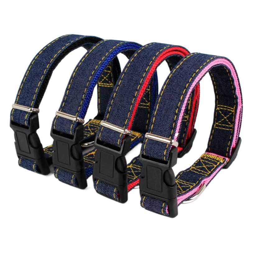 Chaleco de estilo de tela de costura de mezclilla correa de perro al por mayor correa de perro suministros para mascotas