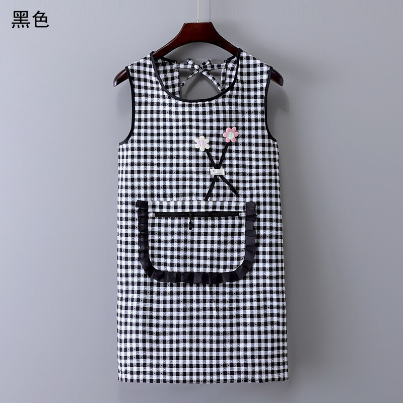 입체적인 꽃지퍼 포켓 조끼-블랙