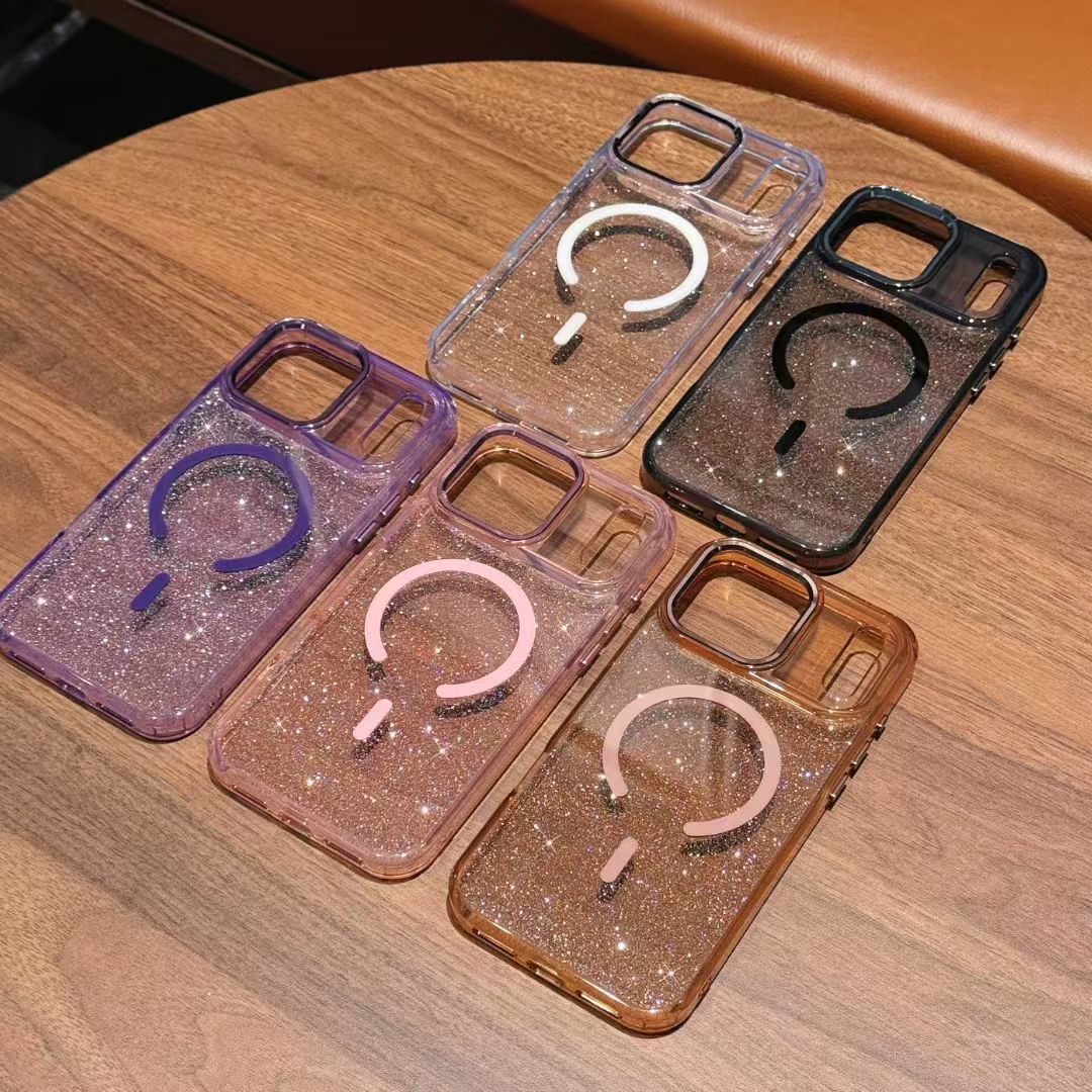 NEW新款闪粉磁吸现货m5 IP11 IP17 IP17AIR 17Pro 17Promax保护套