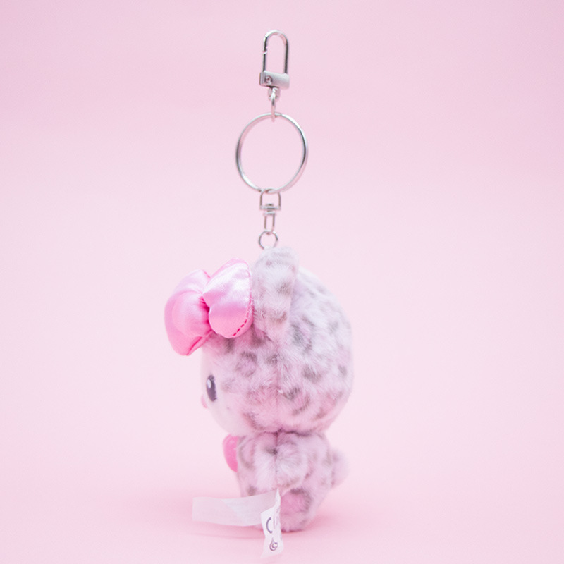 ハローキティ ラテ ヒョウ柄 キーホルダー バッグ ペンダント サンリオ 人形 かわいい ペンダント 人形 日本製 ミニ|undefined