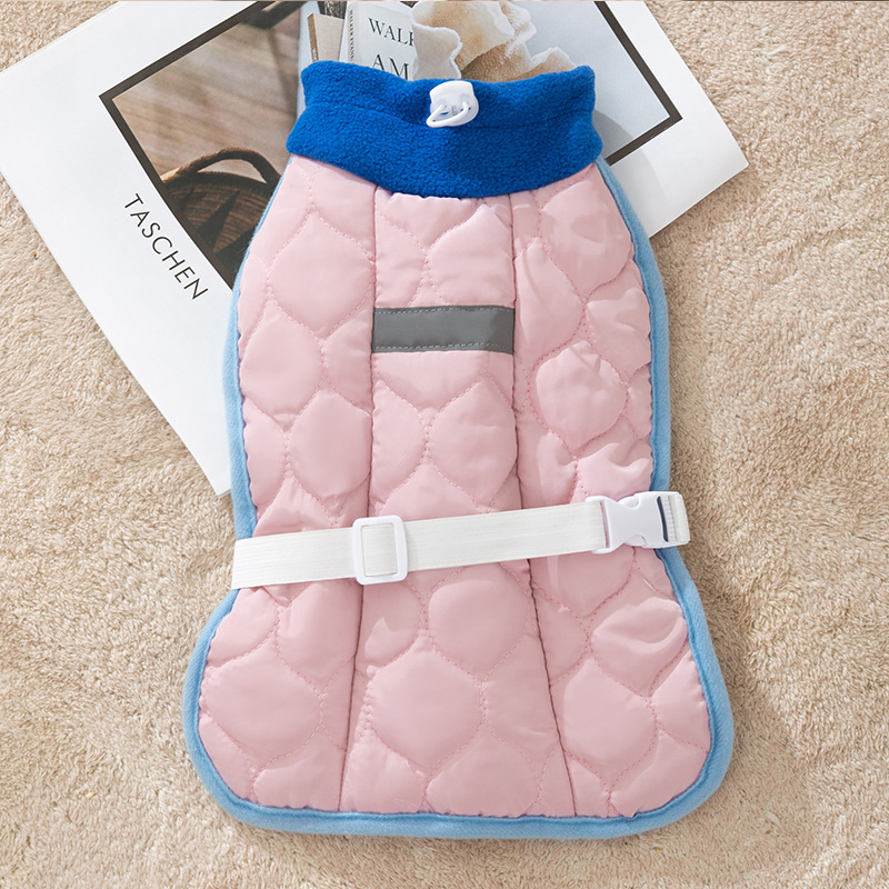 Primavera y otoño gato estilo coreano estilo casual chaleco acolchado chaleco ropa acolchada de algodón mediano y pequeño perro mascota ropa de peluche