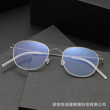 手工林德复古圆框纯钛眼镜框ROBIN 抖音爆款可配防蓝光近视眼镜框