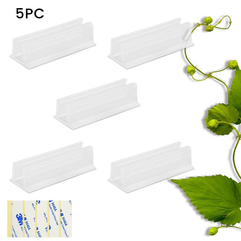 Cross-Border New Product Transparent Acrylic Sticky Wall-Mounted Bracket Garden Courtyard Led Light Strip Decorative Accessories Clip