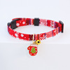 Choker, safe small bell, necklace, Christmas accessory, suitable for import, pet, kitten, cat, with snowflakes