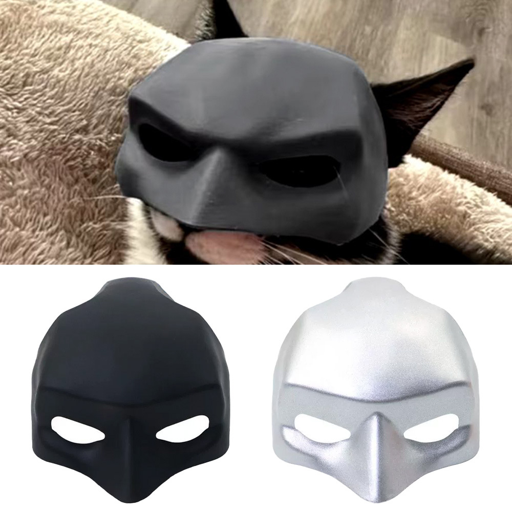 Venta caliente transfronteriza máscara de gato murciélago impresión 3D máscara de vengador de color sólido accesorios de cos para mascotas suministros de vestir
