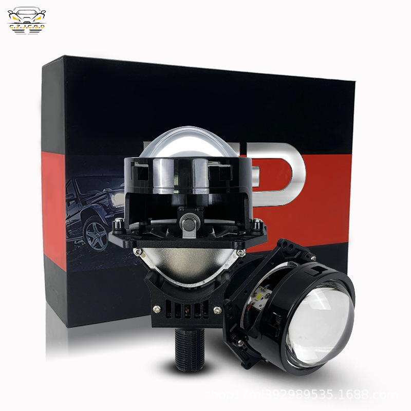 Accesorios de faro LED de automóvil 3 pulgadas sin pérdidas lente de doble luz 55W una sola copa láser H4H7 faro de motocicleta