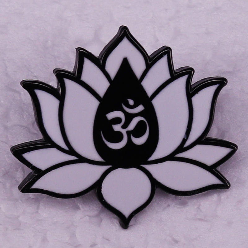 Yoga Lotus Om Lapel Hard Enamel Pin Spiritual Badge Jewelry Decoration Yoga Lotus Om Lapel Hard Enamel Pin Spiritual Badge Jewelry Decoration