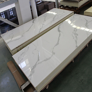 UV board imitation marble slab paint-free high-gloss stone plastic decorative board waterproof fireproof indoor KTV hotel wall panel