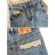 Guangzhou Source Thin Rear Split Half-length Denim Skirt Women's Summer All-match A- shape High Waist Short Mid-length Skirt