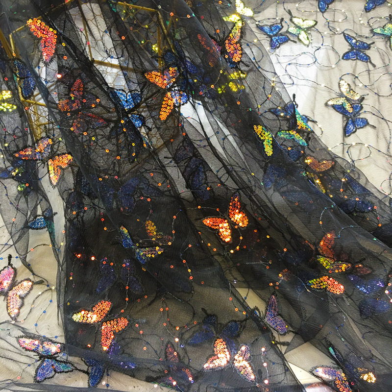 Butterfly dress Women Ancient Dress Wedding Dress Water Soluble Mesh Embroidered Fabric