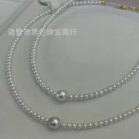 Пресноводный жемчуг 3-4mmbaby бусины с 9-10mm Edison круглые и с небольшим недостатком готовое ожерелье подсветка