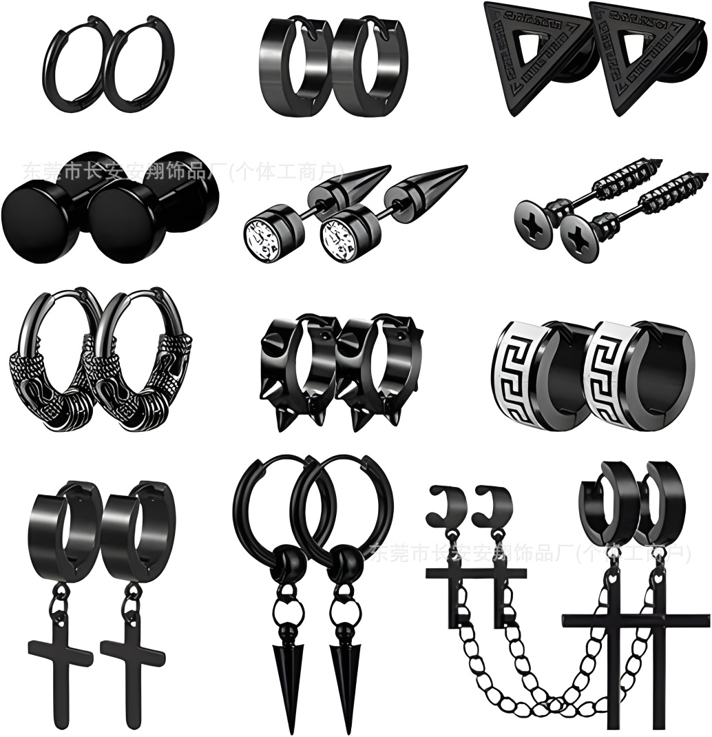 No hay agujeros de orejas de orejas pernos de orejas personales para hombres tendencia de orejas de hueso de orejas de titanio de acero para hombres un solo adornos de orejas magnéticos de absorción