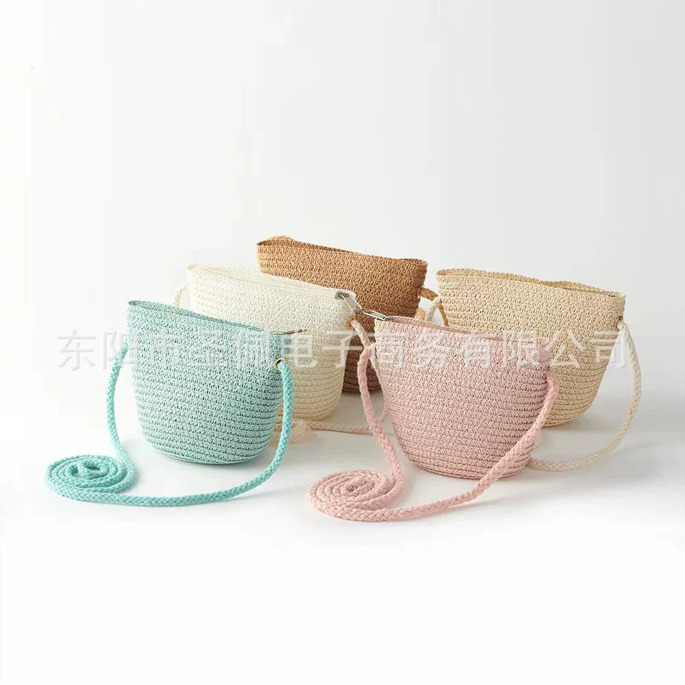 Детская сумка для мальчика, маленькая сумка с мультяшным световым бортом, сделай сам, летняя женская детская маленькая сумка через плечо, Приморская соломенная маленькая сумка