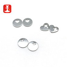 不锈钢几何镂空爱心镜面圆片桃心镂空可激光组合吊坠DIY饰品配件