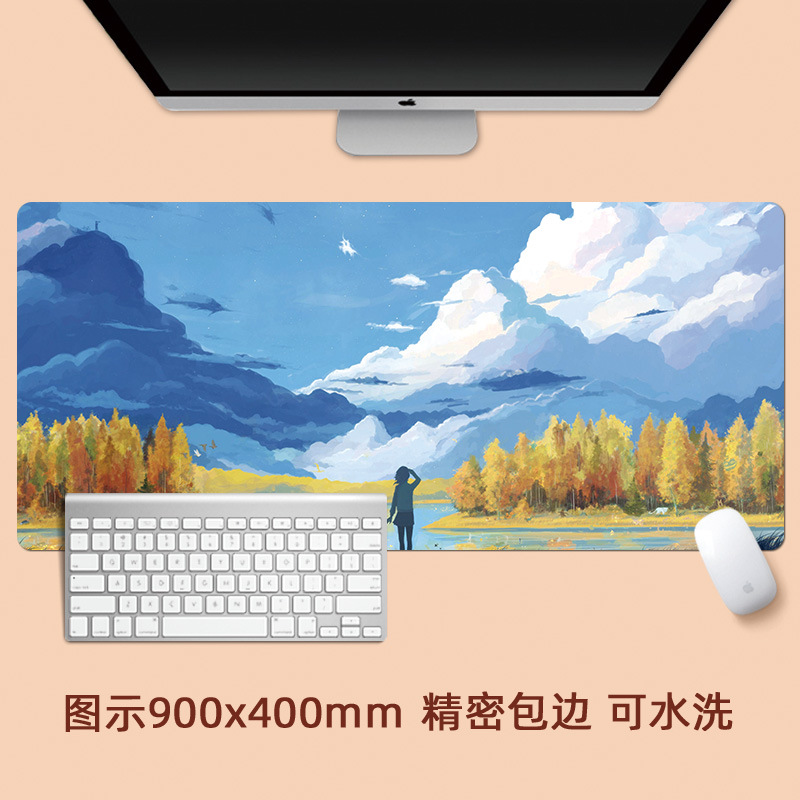 Van Gogh pintura al óleo paisaje pintura paisaje de gran tamaño estera del ratón paisaje retro artístico creativo bloqueo engrosada estera de la tabla